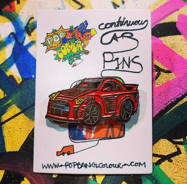Nissan GT-R Limited edition enamel pin badge - Red | Limited stock