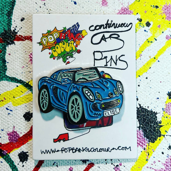 Lotus Elise - Blue | Limited edition enamel pin badge |  Very low stock