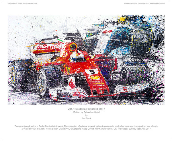 F1 2017 Scuderia Ferrari SF70 driven by Sebastian Vettel - POPBANGCOLOUR Shop