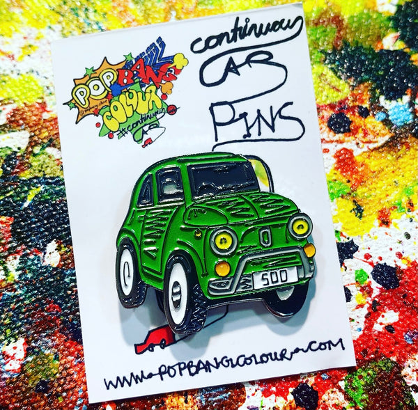 Fiat 500 Limited edition green enamel pin badge - | Limited stock