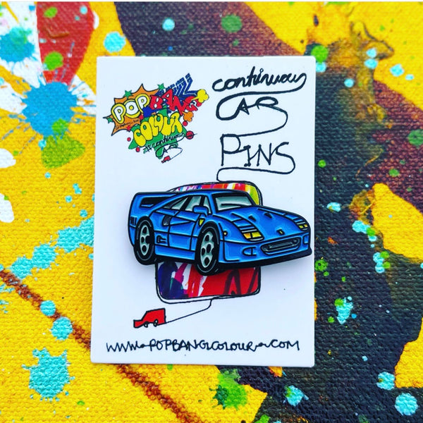 F40 Blue - Limited edition enamel pin badge - | Limited stock
