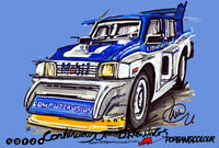 MG Metro 6R4 Computervision | #ContinuousCar metal print | 30cm x 20cm