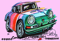Porsche Paul Smith | #ContinuousCar metal print | 30cm x 20cm