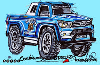 Toyota Hilux Tamiya Hogheaven | #ContinuousCar metal print | 30cm x 20cm