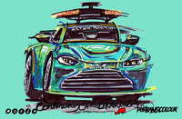 Aston Martin F1 Safety Car | #ContinuousCar metal print | 30cm x 20cm