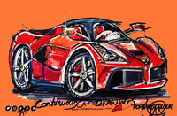 Ferrari LaFerrari | #ContinuousCar metal print | 30cm x 20cmr