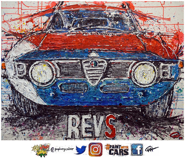 REVS-Limiter Alfa Romeo Giulia Sprint GTA #PaintwithCars artwork print
