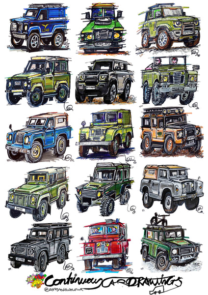 #ContinuousCar poster print collection | Land Rover