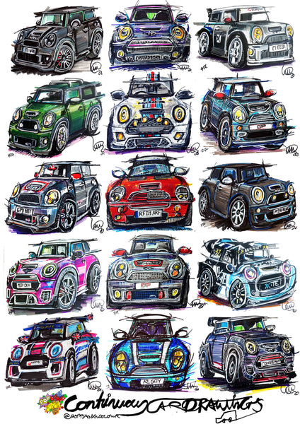 #ContinuousCar poster print collection | MINI