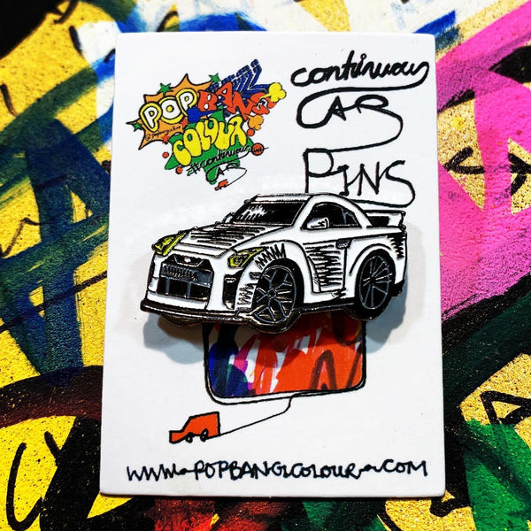 Nissan GT-R Limited edition enamel pin badge - WHITE | sold out