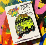 VW T2 Camper - green - enamel pin badge - | sold out