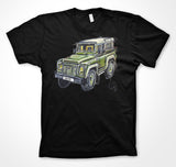 Land Rover Defender 90 HUE 166 edition - Sniff Petrol  #ContinuousCar Unisex T-shirt