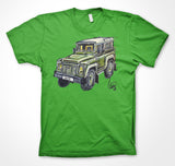 Land Rover Defender 90 HUE 166 edition - Sniff Petrol  #ContinuousCar Unisex T-shirt