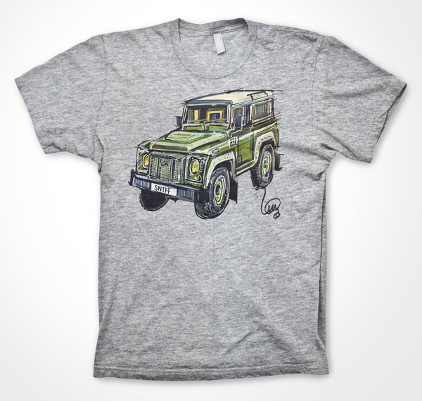 Land Rover Defender 90 HUE 166 edition - Sniff Petrol  #ContinuousCar Unisex T-shirt