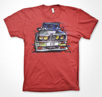 BMW E30 M race livery #ContinuousCar Unisex T-shirt