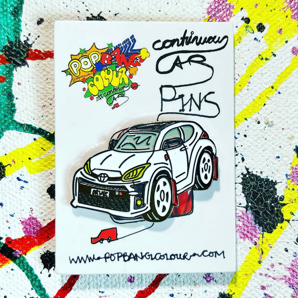 Toyota GR Yaris - White | Limited edition enamel pin badge |  50 only