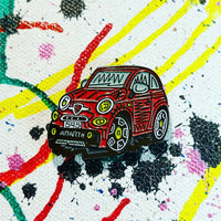 Abarth 595 Red - Limited edition enamel pin badge -