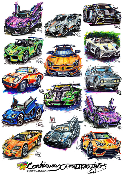 #ContinuousCar poster print collection | Lamborghini