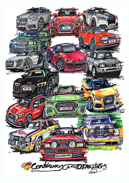 #ContinuousCar poster print collection | Audi