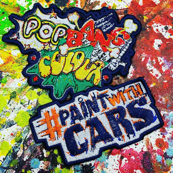 Sew-on patch 'PopBangColour' & #PaintWithCars - POPBANGCOLOUR Shop