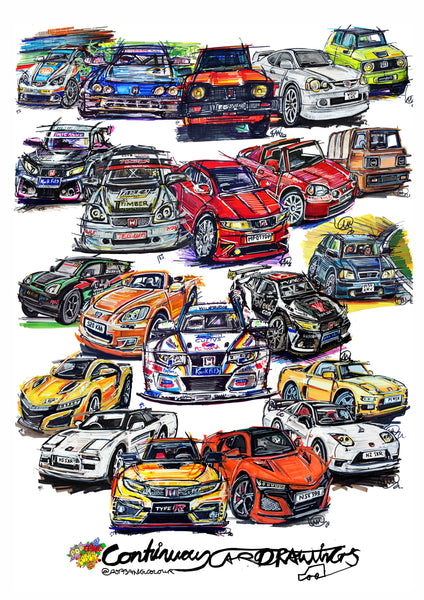 #ContinuousCar poster print collection | Honda