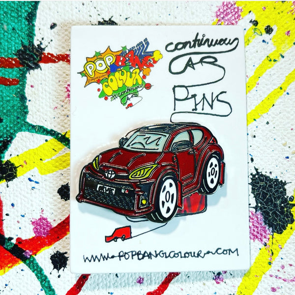 Toyota GR Yaris - Red  | Limited edition enamel pin badge |  7 only remaining