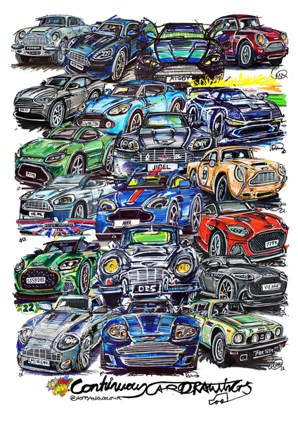 #ContinuousCar poster print collection | Aston Martin