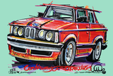 BMW - Steve's Classic | #ContinuousCar metal print | 30cm x 20cm