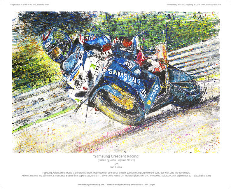 Suzuki Samsung Crescent British Super Bike Hopkins No.21 The POPBANGCOLOUR Shop