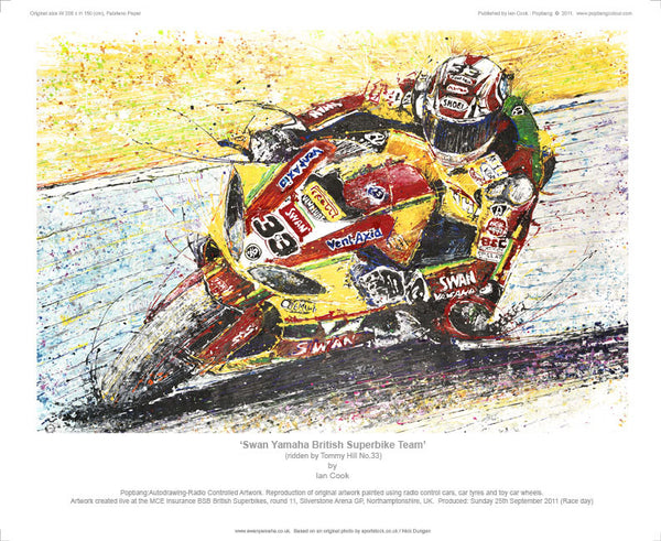 Swan Yamaha British Super Bike Team (Hill No.33) - POPBANGCOLOUR Shop