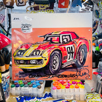 Chevrolet Corvette  | #ContinuousCar metal print | 30cm x 20cm