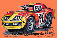 Chevrolet Corvette  | #ContinuousCar metal print | 30cm x 20cm