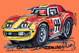 Chevrolet Corvette  | #ContinuousCar metal print | 30cm x 20cm