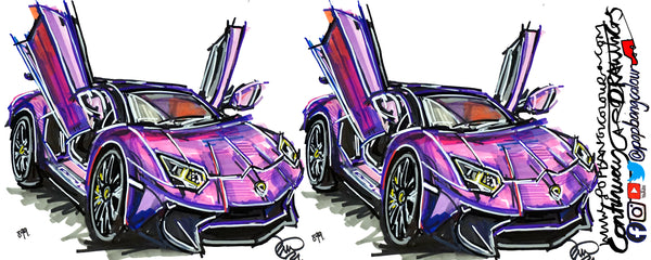Lamborghini Aventador - Purple | #ContinuousCar |  Mug