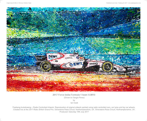 F1 Force India Formula 1 team VJM10 2017 driven bv Sergio Perez - POPBANGCOLOUR Shop