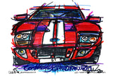 Ford GT GT101 | #ContinuousCar metal print | 30cm x 20cm