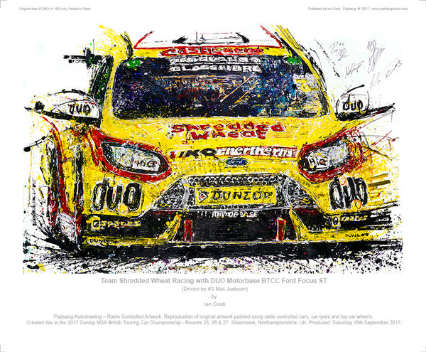 Ford Focus ST Team Shredded Wheat Racing with DUO Motorbase BTCC - POPBANGCOLOUR Shop