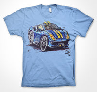 Ferrari 488 Pista - blue #ContinuousCar Unisex T-shirt