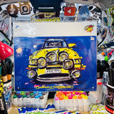 Ford Escort Cosworth Michelin Pilot WRC | #ContinuousCar metal print | 30cm x 20cm