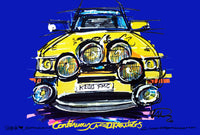 Ford Escort Cosworth Michelin Pilot WRC | #ContinuousCar metal print | 30cm x 20cm