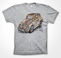 Volkswagen Beetle 'Herbie' #ContinuousCar Unisex T-shirt