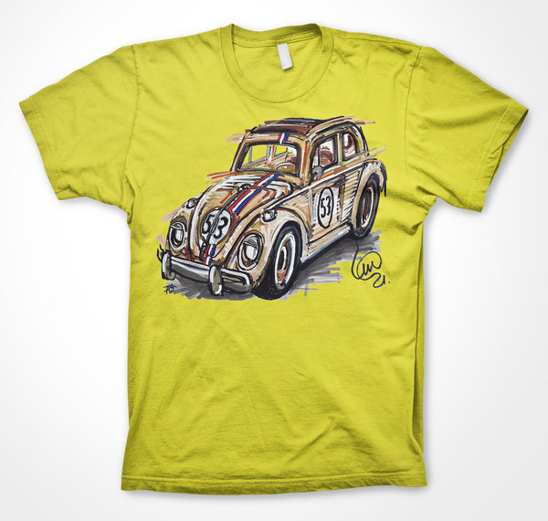 Volkswagen Beetle 'Herbie' #ContinuousCar Unisex T-shirt