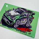 Renault Clio Cup - Jade Edwards | #ContinuousCar metal print | 30cm x 20cm