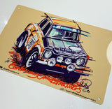 Ford Escort MK1 Rally Car | #ContinuousCar metal print | 30cm x 20cm