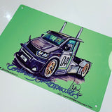 Volkswagen Transporter - Transporter HQ | #ContinuousCar metal print | 30cm x 20cm