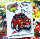 Limited edition red Fiat 500 enamel pin badge - | 33  only
