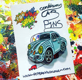 Porsche 356 - Silver | Limited edition enamel pin badge - | Only 1 remaining