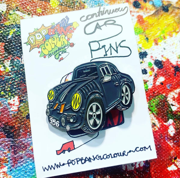 Porsche 356 - dark grey | Limited edition enamel pin badge | 4 only remaining