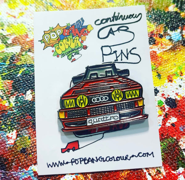 Audi Quattro Limited edition red enamel pin badge - | out of stock