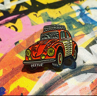 VW "Baloo the Beetle" orange enamel pin badge - |only 1 remaining